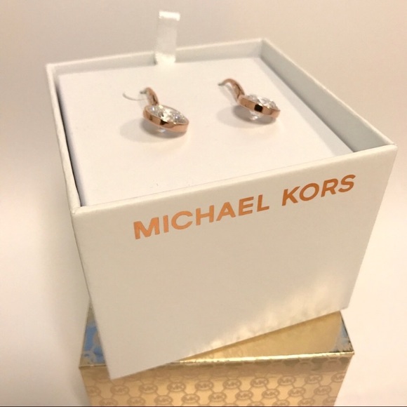 New authentic MK rose Gold Tone drop Earrings - Picture 5 of 6